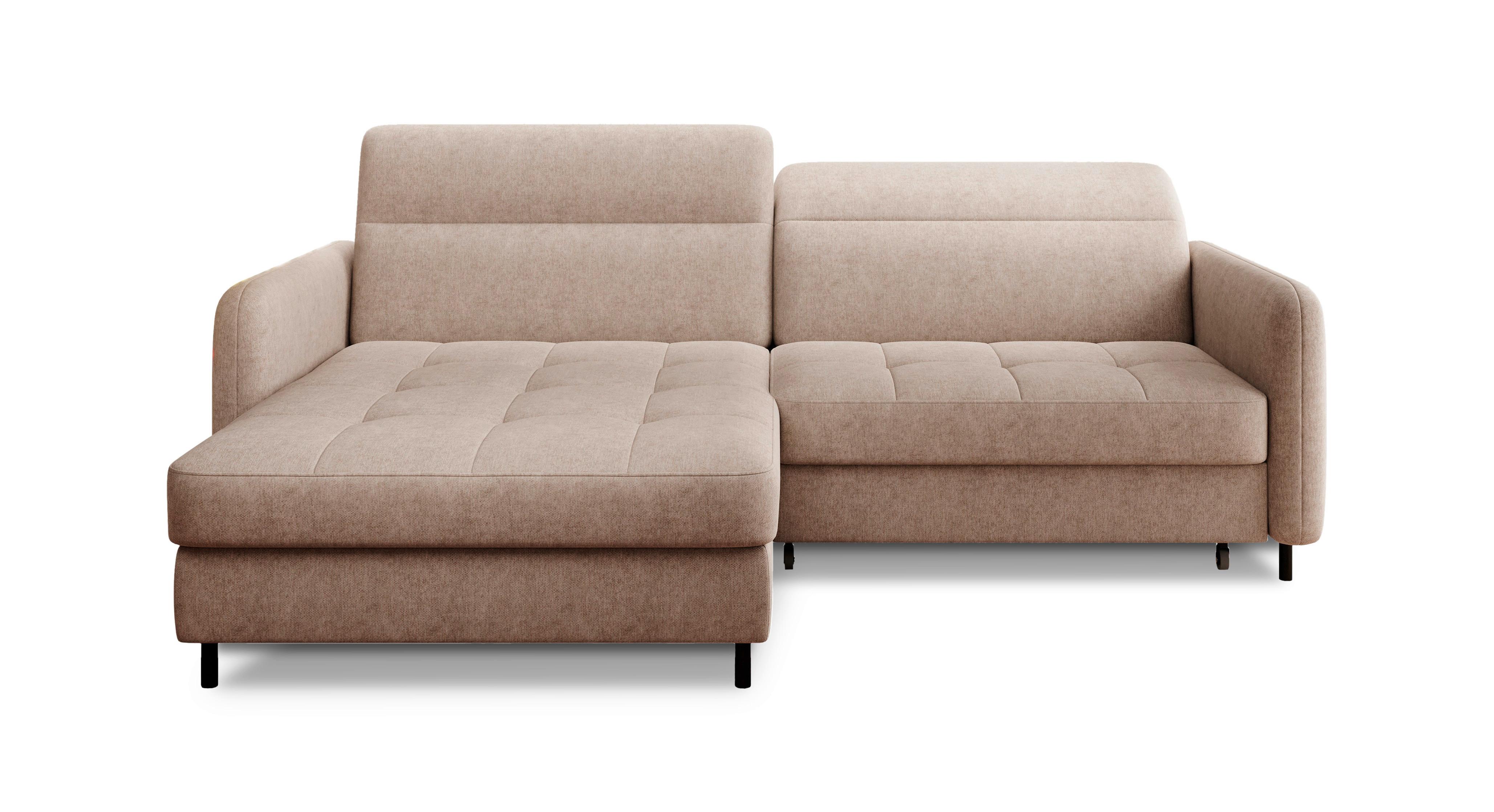 Ecksofa Gomsi Beige S: 165x228 cm - Beige/Schwarz, Design, Textil (165/228cm) - MID.YOU