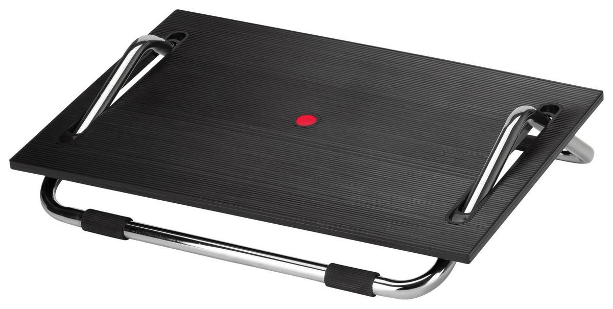 Fußstütze Podi Iii - Chromfarben/Schwarz, Basics, Kunststoff/Metall (48/15/40cm) - MID.YOU