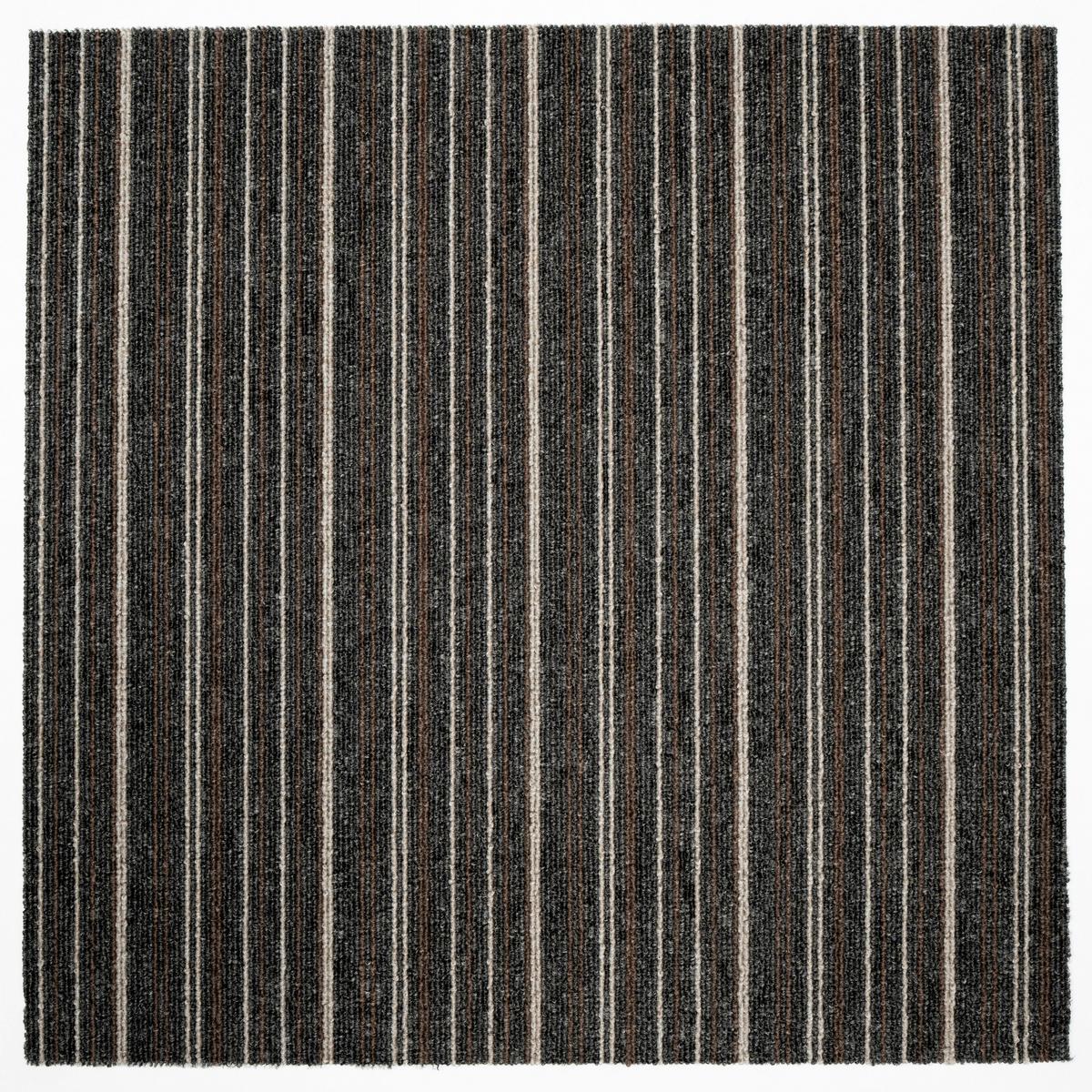 Teppichfliese Grau/Beige Astra 50x50 cm Florhöhe 3 mm - Beige/Schwarz, Basics, Textil (50/50cm)