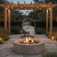 ZÁVESNÉ KRESLO MIRA - svetlosivá, Modern, kov/textil (107cm) - Bessagi Garden