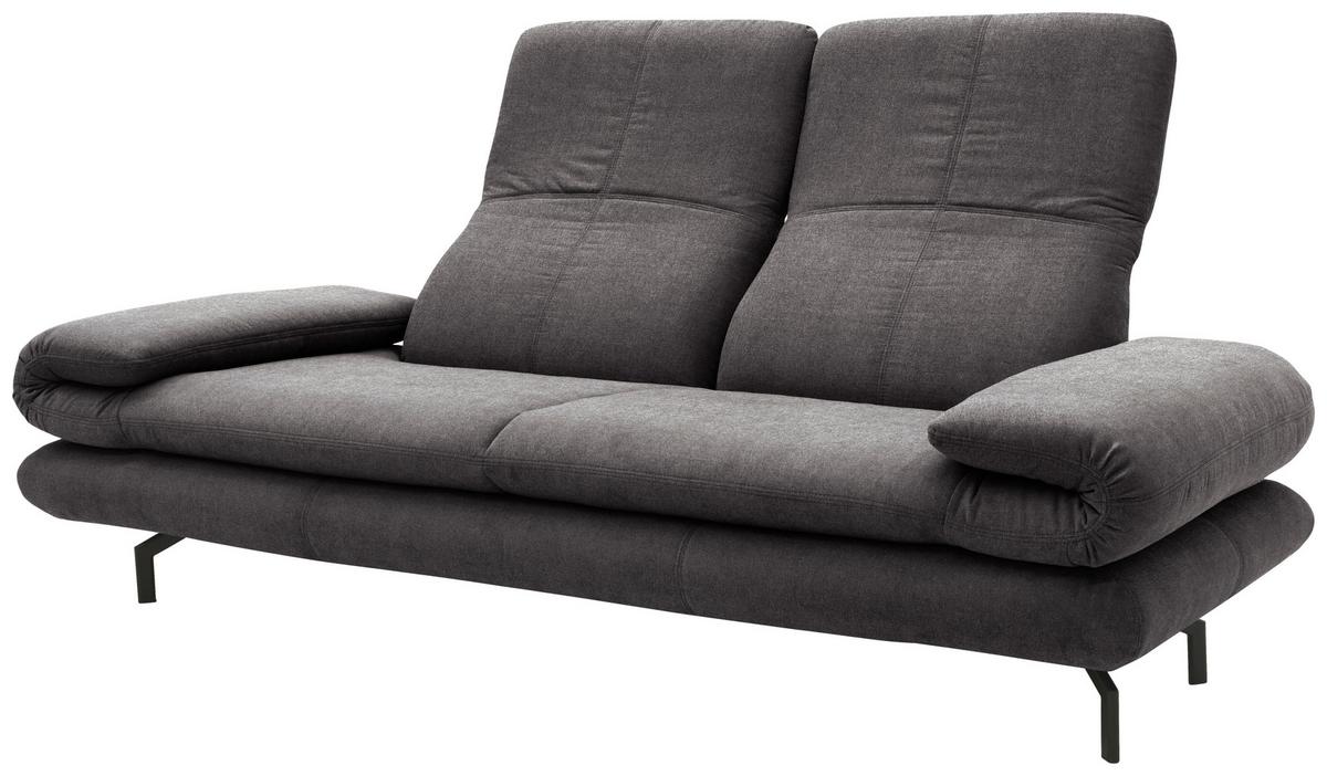 2-Sitzer-Sofa Looks Xiii Anthrazit - Anthrazit/Schwarz, Design, Textil (204 (264)/83 (110)/98cm) - LOOKS by W.Joop