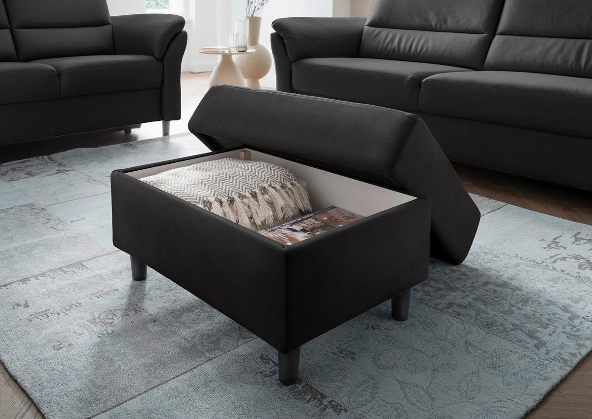 Hocker Cavoli, Schwarz B: 76 cm - Schwarz, MODERN, Textil (76/46/55cm) - Livetastic