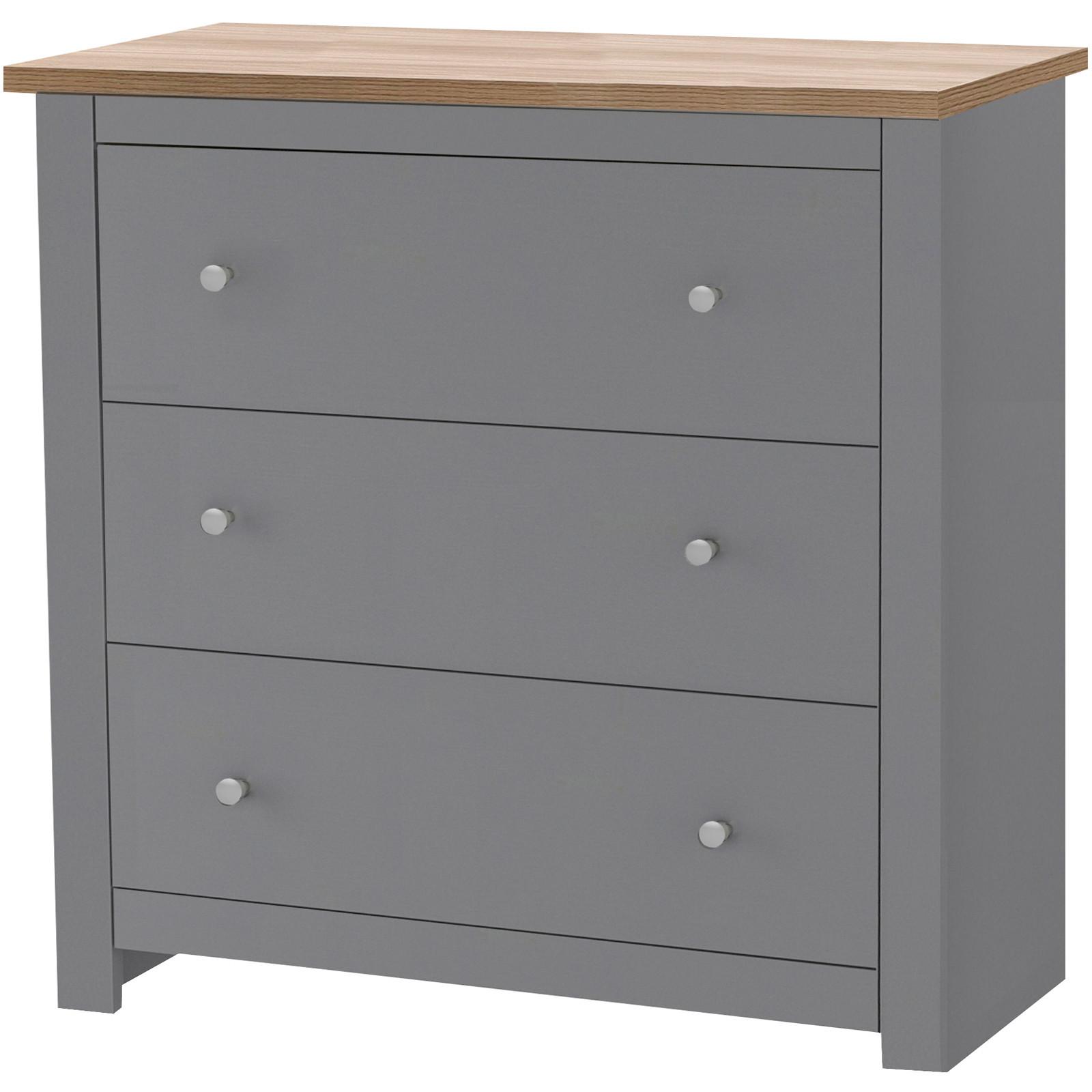 Kommode Emerald Grau Naturfarben - Naturfarben/Grau, Design, Holzwerkstoff/Metall (79/81/35cm) - MID.YOU