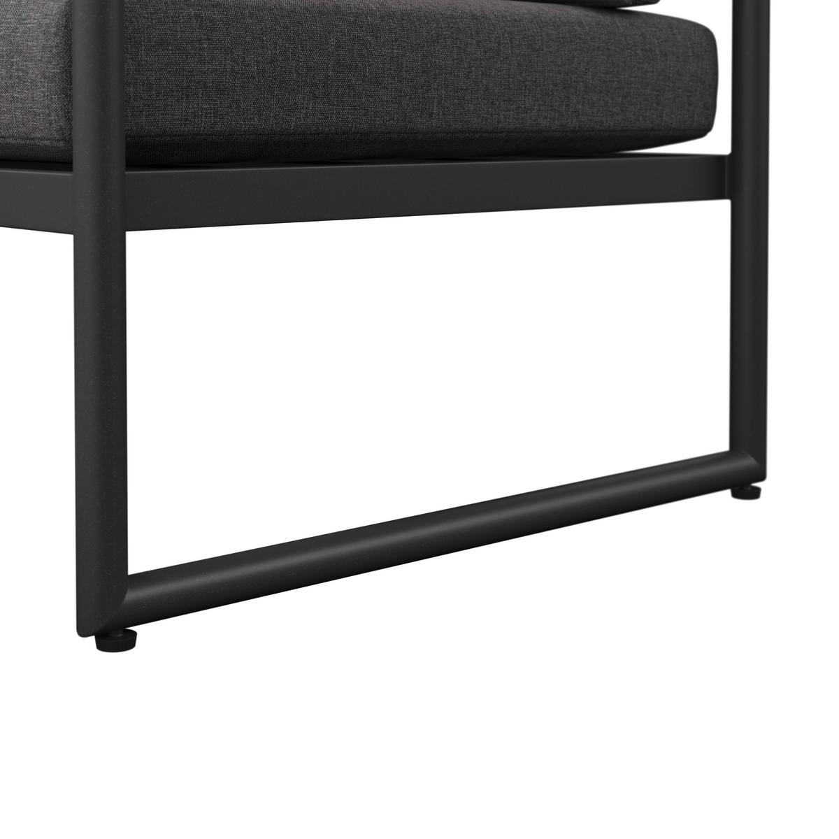 Loungegarnitur Tokio - Dunkelgrau/Naturfarben, MODERN, Kunststoff/Textil (192/192cm) - Beldano