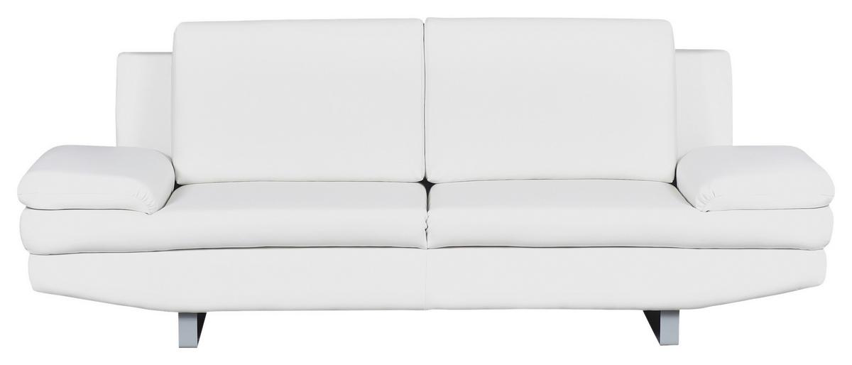 3-Sitzer-Sofa Jovanna, Weiß B: 218 cm - Weiß/Grau, Design, Textil (218/78/88cm) - MID.YOU