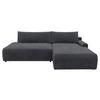 Eckschlafsofa Prag, Anthrazit S: 253x167 cm - Anthrazit/Schwarz, MODERN, Textil (253/167cm) - Trendmanufaktur
