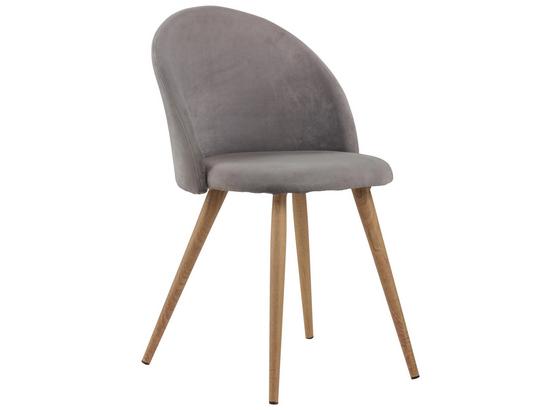 Esszimmerstuhl Halmstadt Hellgrau Gepolstert, 4er-Set - Eichefarben/Hellgrau, Basics, Textil/Metall (49,5/78 /59cm) - Livetastic Esszimmerstuhl Halmstadt Hellgrau Gepolstert, 4er-Set - Eichefarben/Hellgrau, Basics, Textil/Metall (49,5/78 /59cm) - Livetastic
