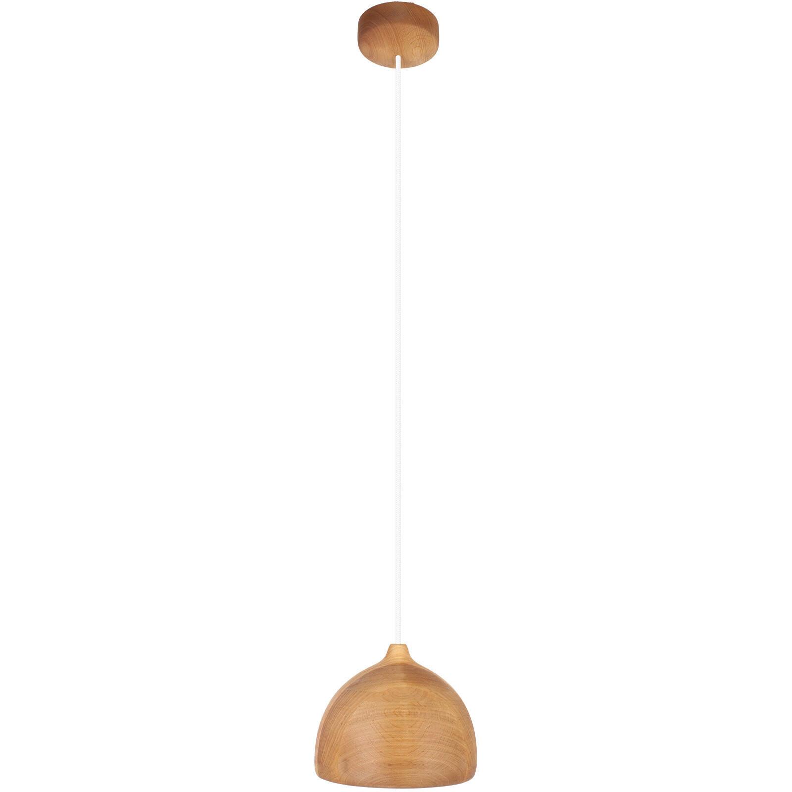 HÄNGELEUCHTE 8550132 ACORN I - Erlefarben/Weiß, Natur, Holz (17.5/90-140cm)