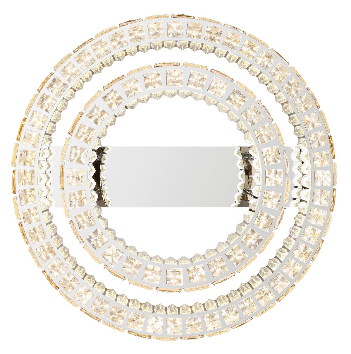 Deckenleuchte Lidia Kristallglas 61x24,5 cm - Klar/Chromfarben, Design, Glas/Metall (61/24,5cm) - Globo