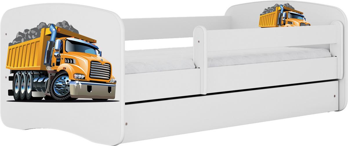 Kinder-/Juniorbett Babydreams inkl. Matratze 80x160 - Birkefarben/Weiß, MODERN, Holz/Holzwerkstoff (80/160cm) - MID.YOU