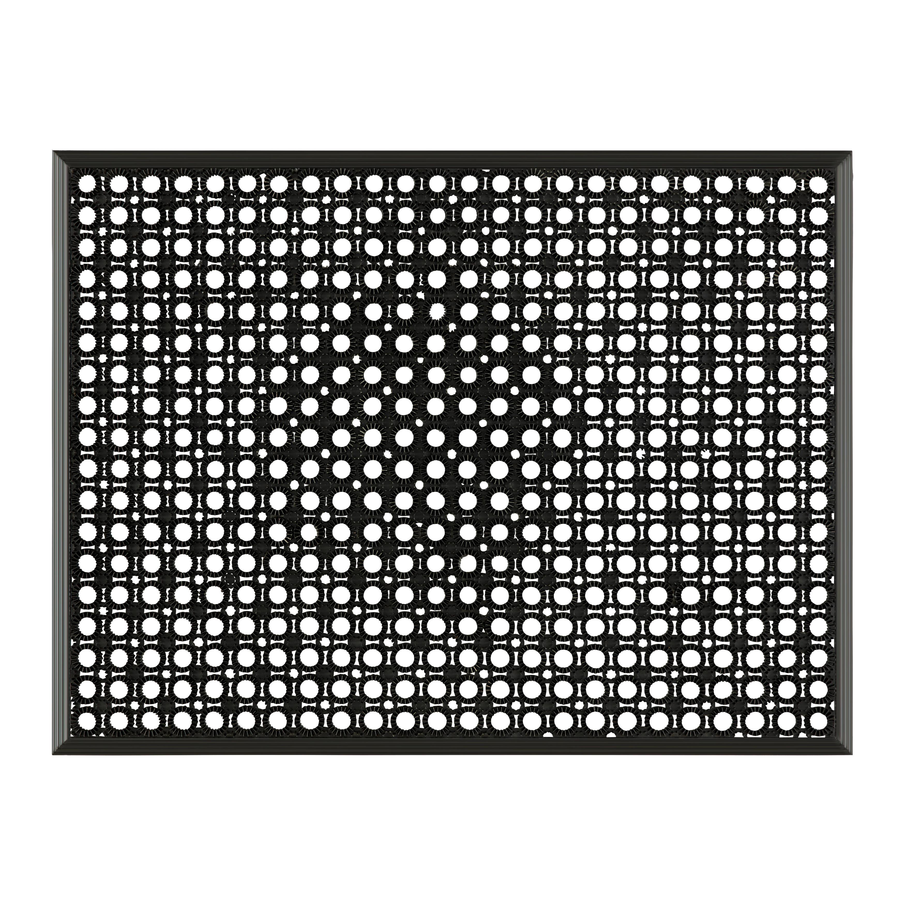 DVEŘNÍ ROHOŽKA Lizzy, 48/62cm, černá - černá, Basics, plast (48/62cm) - Modern Living