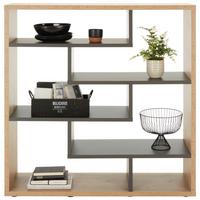 DELIACA STENA Bounty, antracitová / dub - čierna/farba duba, Modern, kompozitné drevo/plast (130/134/40cm) - Premium Living
