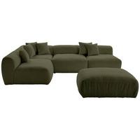 Ecksofa Bloom - Olivgrün, Trend, Textil (235/315cm) - Livetastic