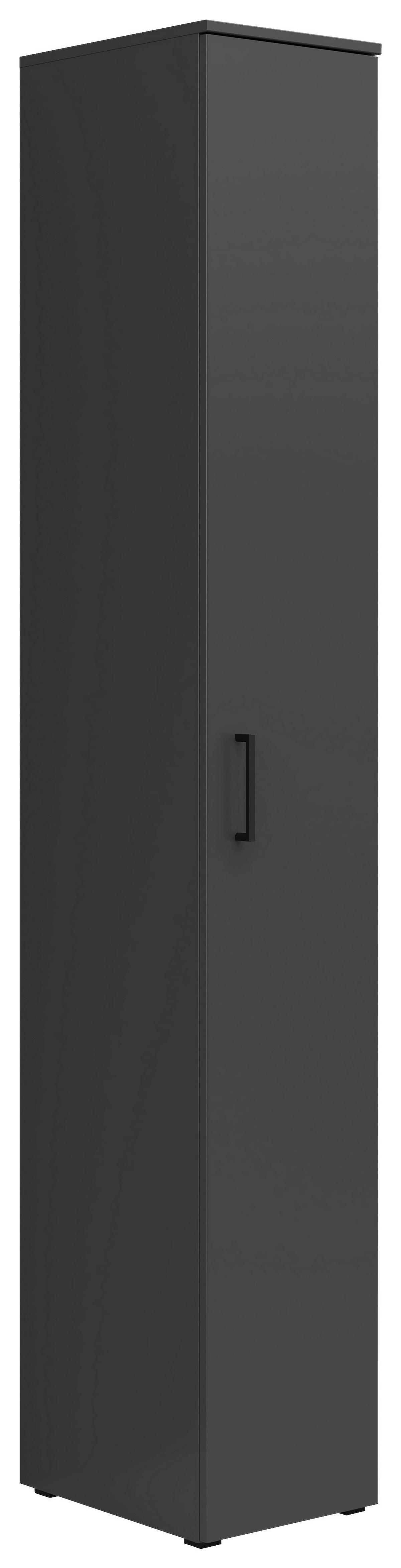 Skriňa Cabinet š: 30 cm - čierna/grafitová, Modern, kompozitné drevo/plast (30/195/40cm)