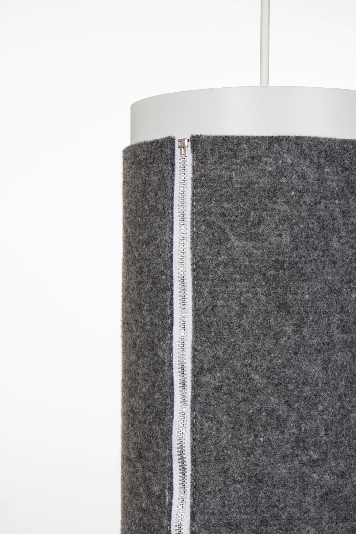 Hängeleuchte Zip Star 110 Medium Grau B: 15,5 Cm - Grau, Basics, Kunststoff/Textil (15,5/15,5/40,6cm) - Kayoom