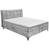 Boxbett mit Topper+bettkasten 180x200 cm Melrose - Schwarz/Grau, MODERN, Holzwerkstoff/Textil (180/200cm) - MID.YOU