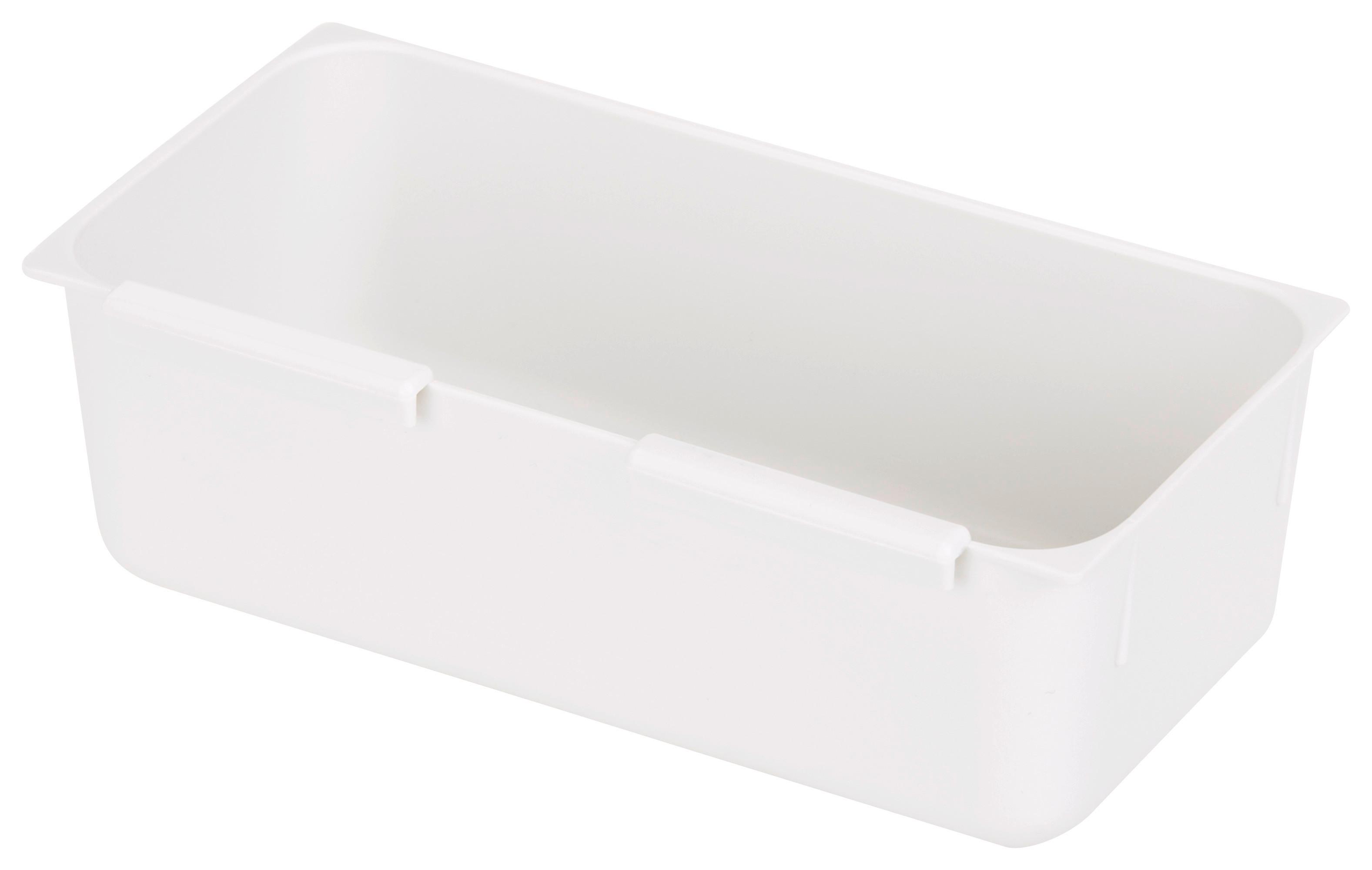Besteckeinsatz aus Kunststoff 1 Fach, 15x8 cm - Weiß, KONVENTIONELL, Kunststoff (15/8/5cm) - Plast Team