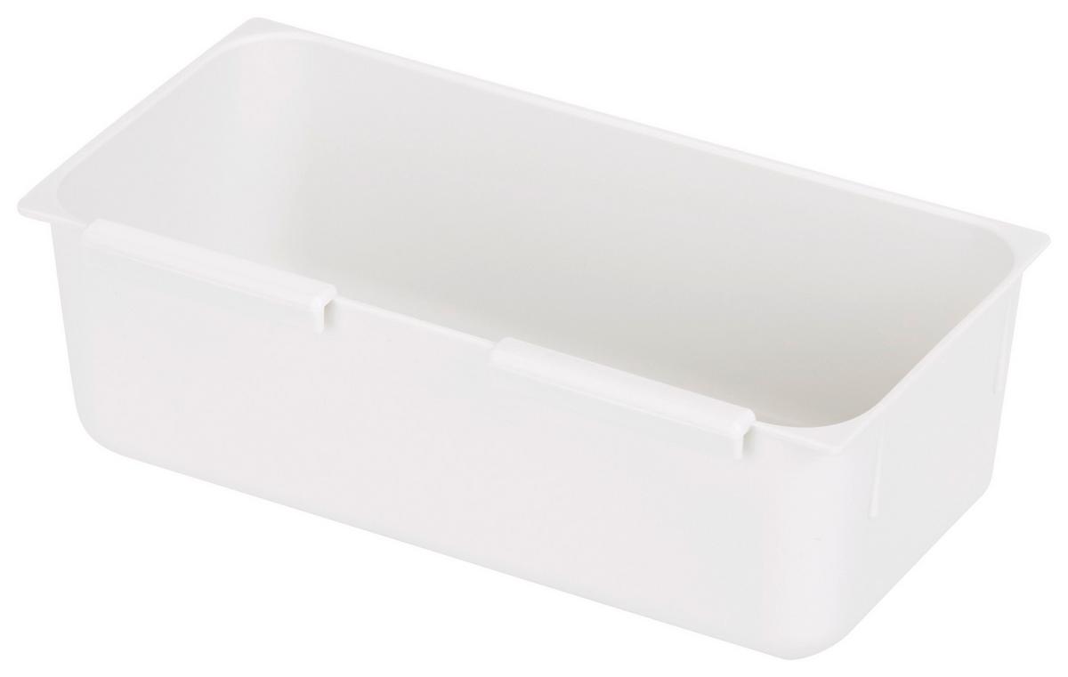 Besteckeinsatz aus Kunststoff 1 Fach, 15x8 cm - Weiß, KONVENTIONELL, Kunststoff (15/8/5cm) - Plast Team