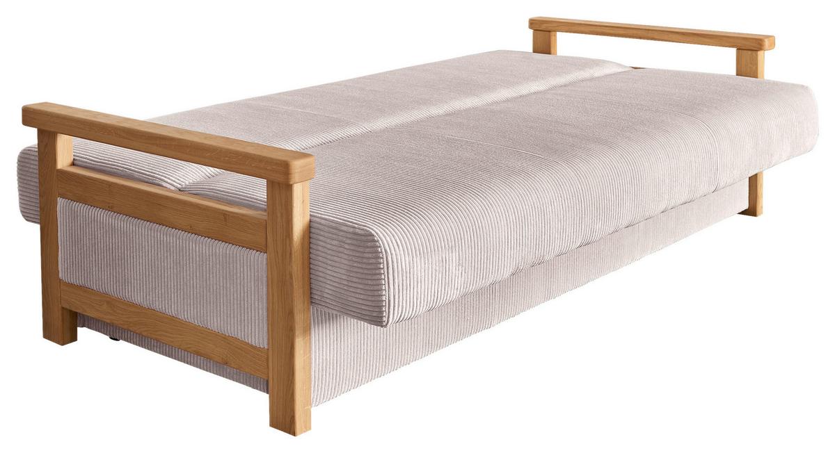 Schlafsofa Malaga Rosa B: 220cm - Naturfarben/Rosa, Design, Holz/Textil (220/90/90cm) - P & B