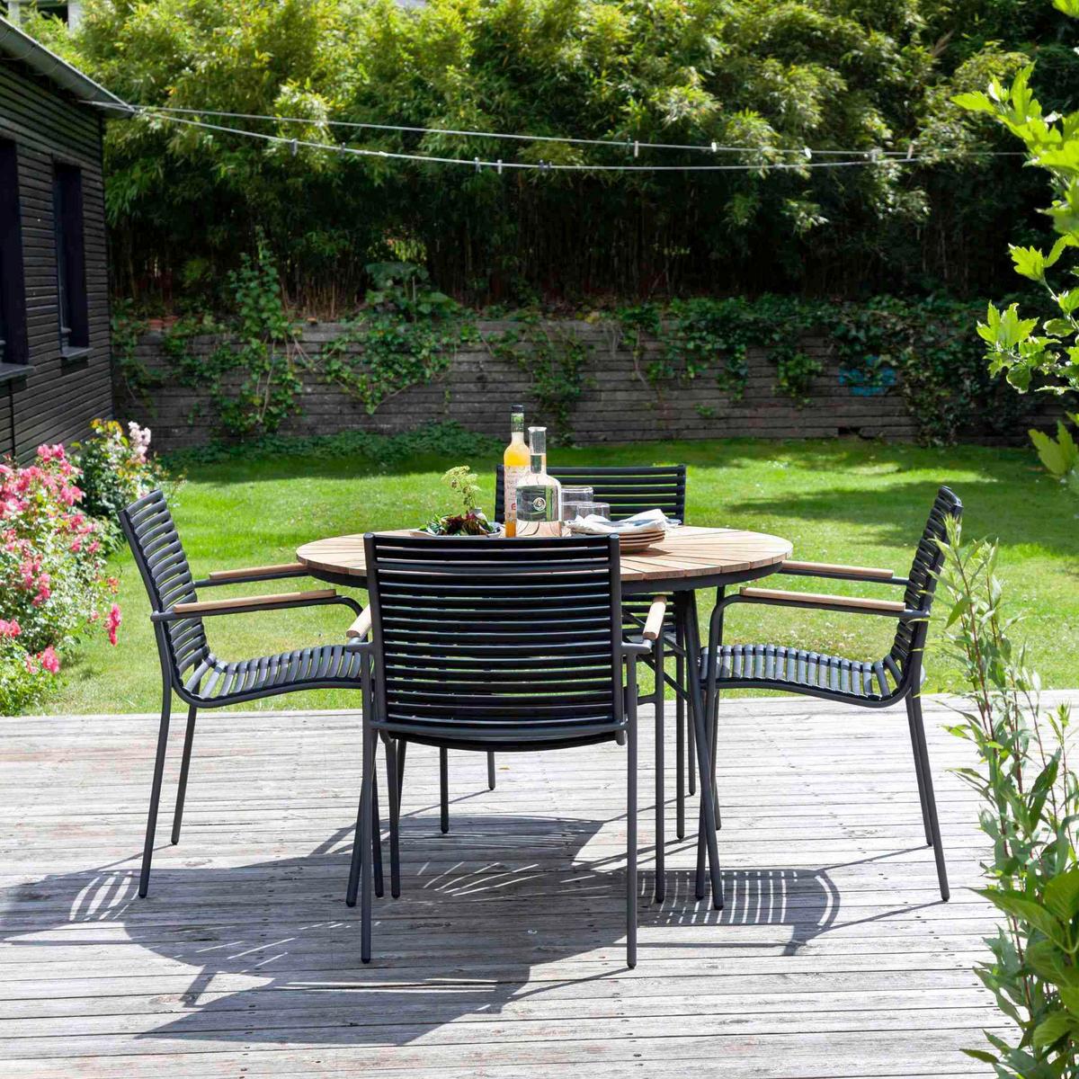 Gartenmöbel Set 5--teilig Ellen aus Teakholz/Kunststoff online kaufen ➤ Möbelix