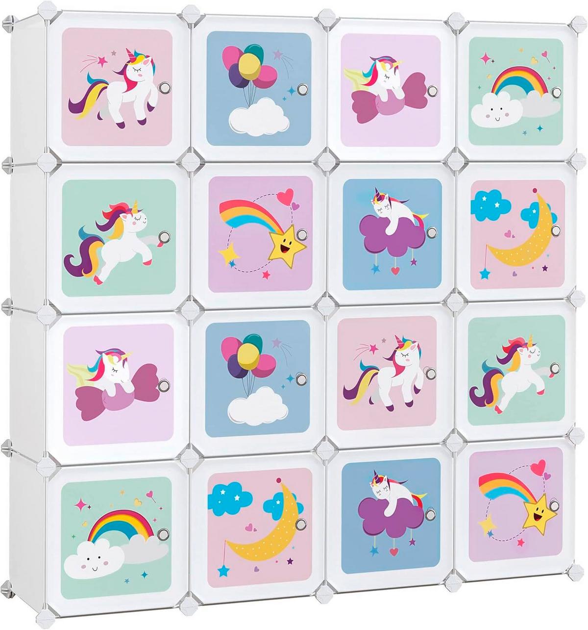 Kinderregal Weiß B: 123 Cm - Weiß, Basics, Kunststoff/Metall (123/123/31cm)