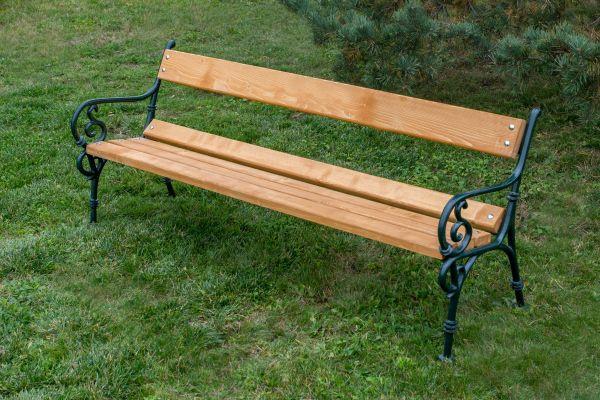 Ülőpad Schlosspark - Fa/Fém (180/60/76cm)