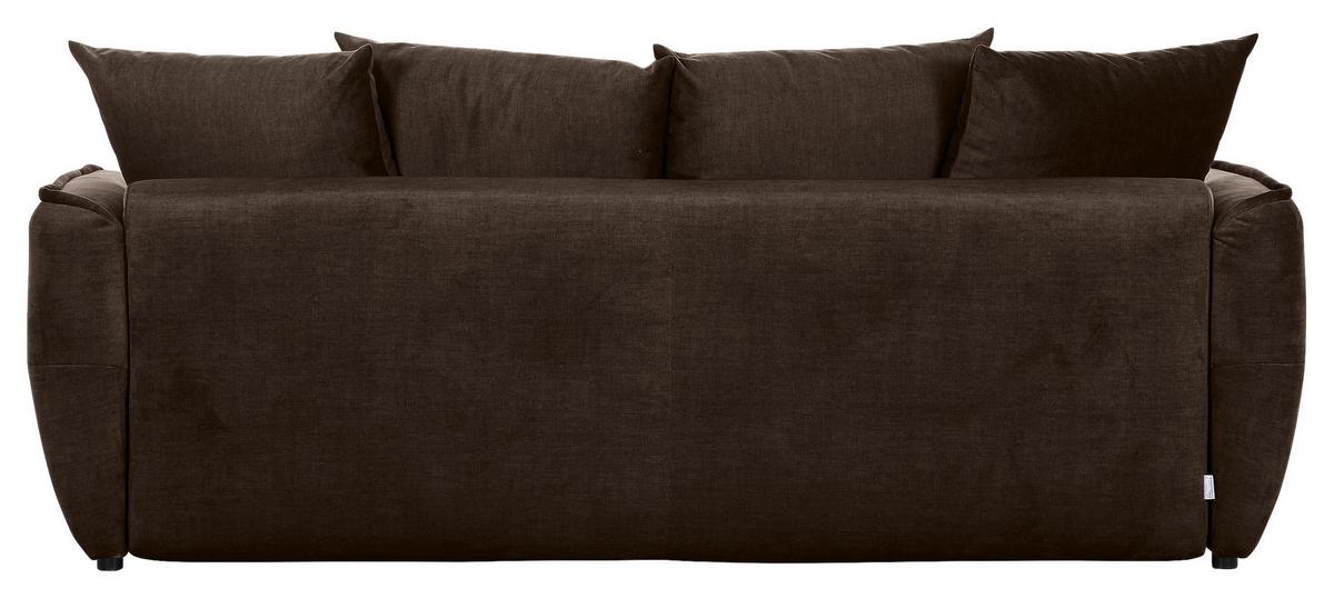 2-sitzer-sofa Mit Schlaffunktion Meyford B:250cm - Dunkelbraun/Schwarz, KONVENTIONELL, Textil (250/70/118cm) - MID.YOU