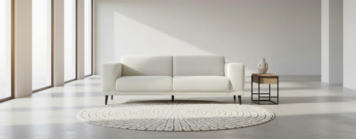 3-Sitzer-Sofa Oslo Weiß B: 218 cm - Schwarz/Weiß, Design, Textil (218/77/93cm) - MID.YOU