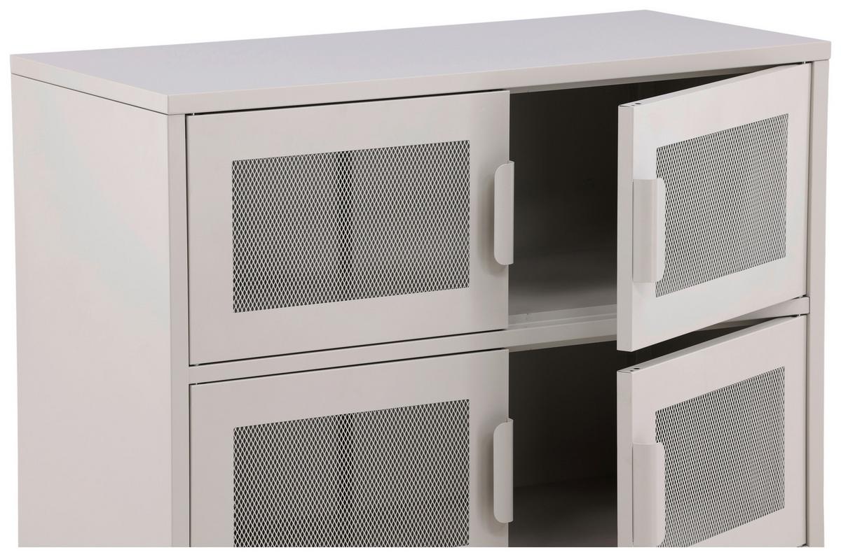 Sideboard Nett - Beige, Design, Metall (90/75/40cm) - Livetastic