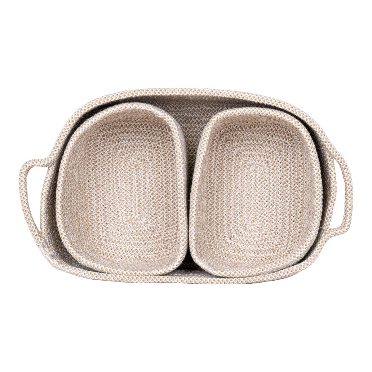 Korbset Beige Teixo Baskets - Beige, Basics, Textil