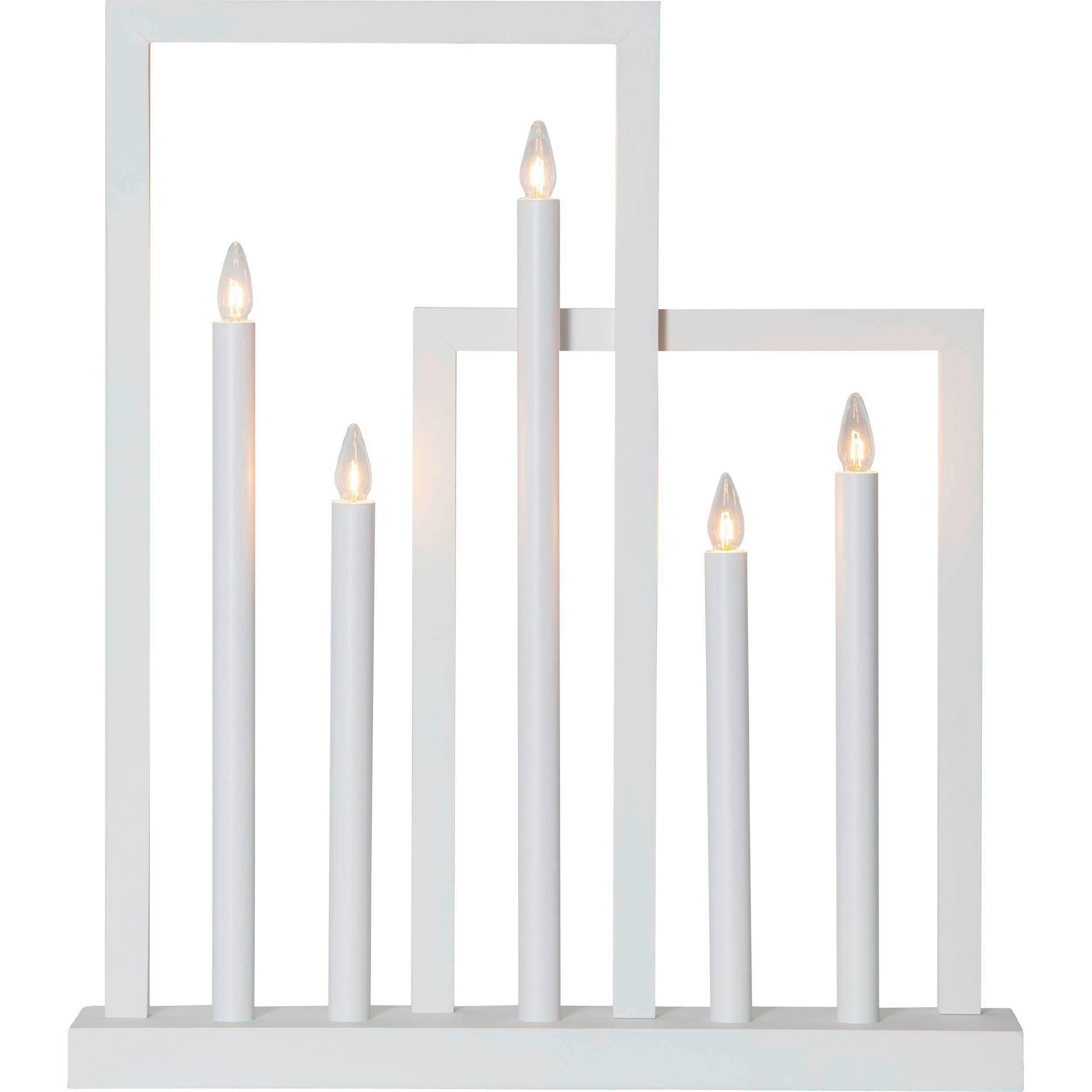 LED-Kerze 410951 Frame - Weiß, Basics, Holz/Kunststoff (45/8/51cm) - Eglo