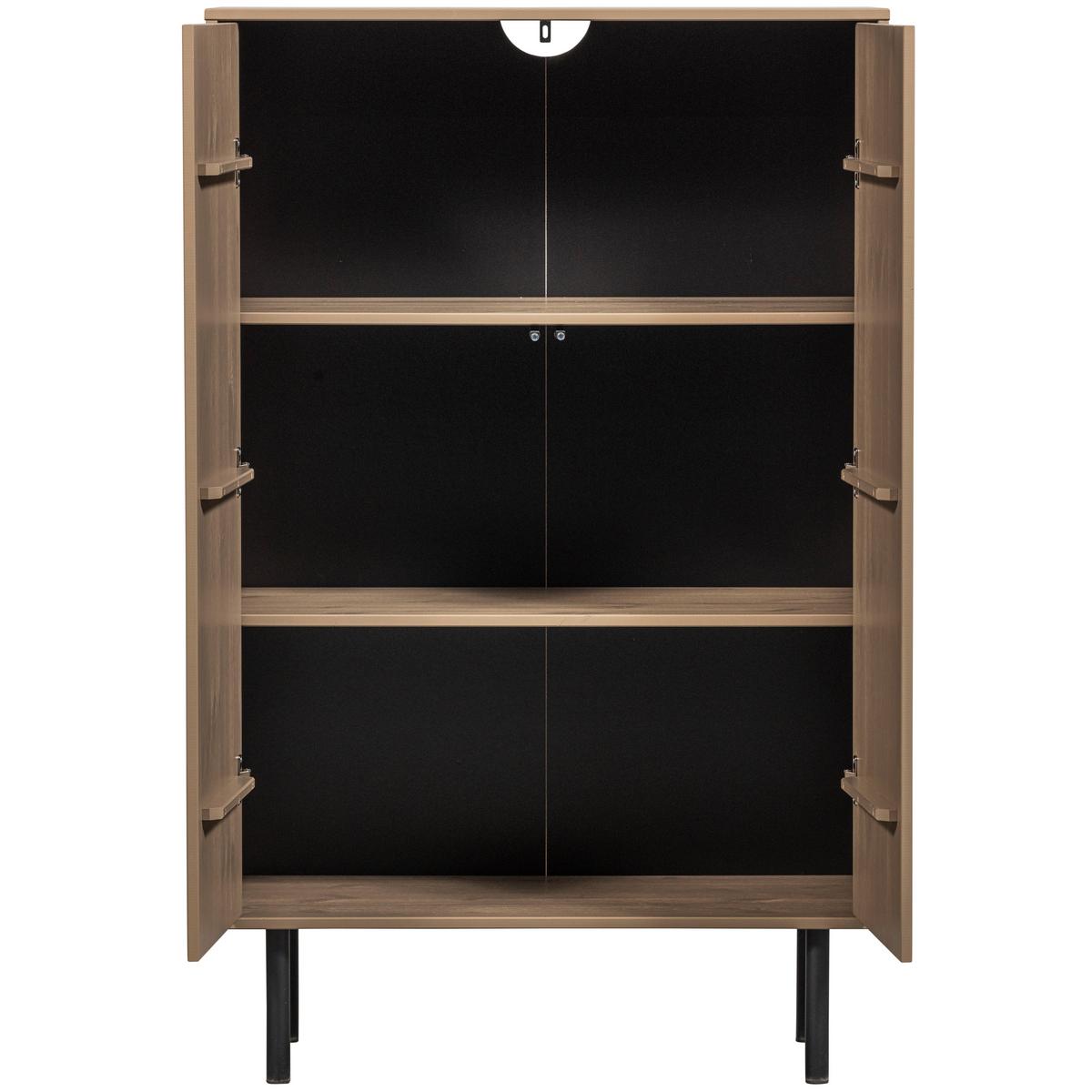 Kommode Cadiz Schlammfarben B: 85cm - Schlammfarben/Schwarz, Design, Holz (85/135/40cm) - Livetastic