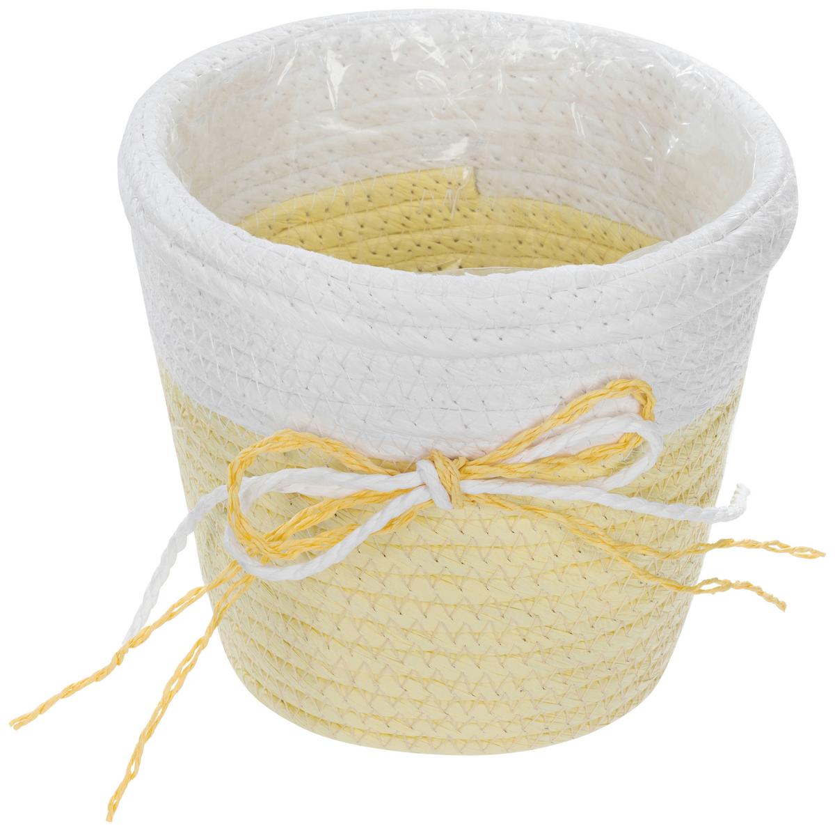 Pflanztopf Enrico - Blau/Pink, KONVENTIONELL, Papier/Kunststoff (18/17cm) - Ondega