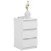 Nachtkästchen Weiß H: 55 cm Ella - Weiß, KONVENTIONELL, Holzwerkstoff (30/55/31cm)