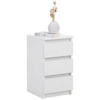 Nachtkästchen Weiß H: 55 cm Ella - Weiß, KONVENTIONELL, Holzwerkstoff (30/55/31cm)