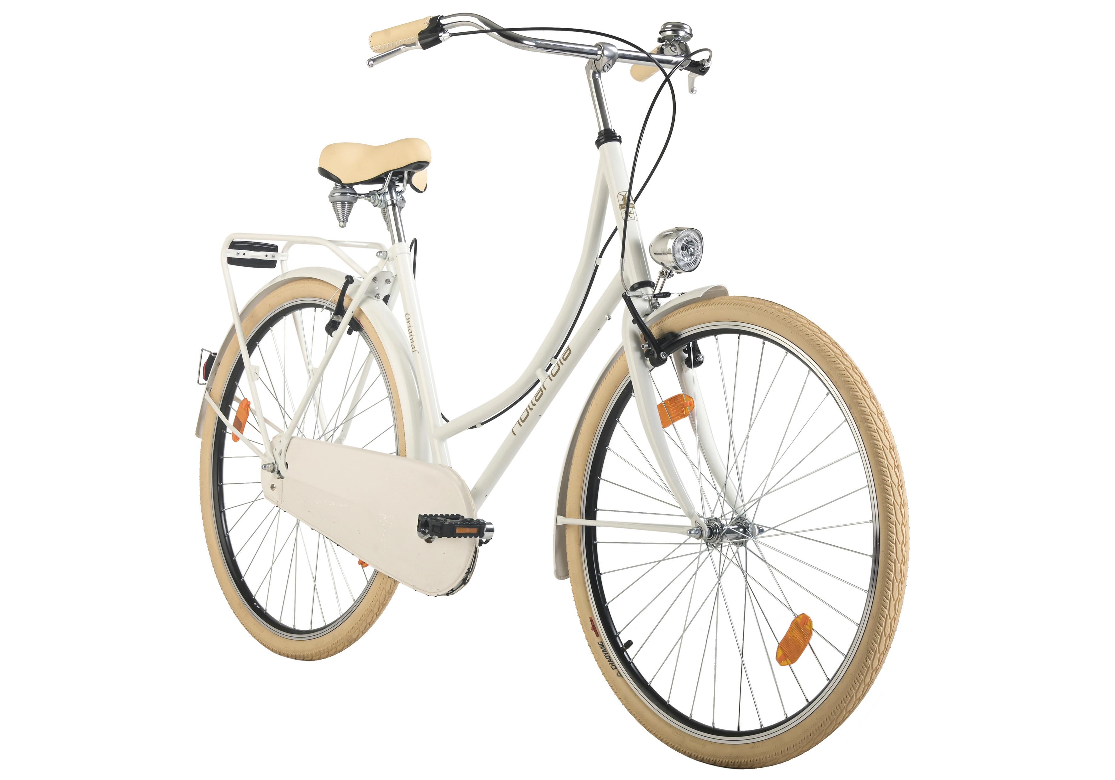 Citybike Original Singlespeed Hollandia, Weiß, 28 Zoll - Weiß, Basics, Metall (25/140/60cm)