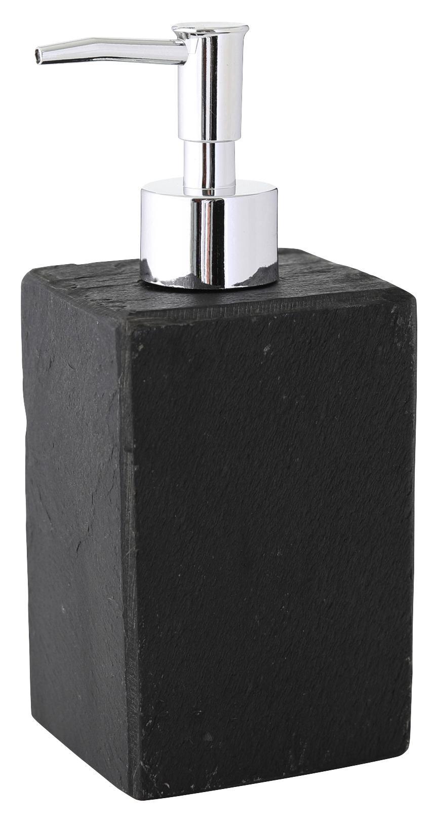 Seifenspender Granada 126770 - Anthrazit, MODERN, Stein (7,5/18,5/6,5cm)