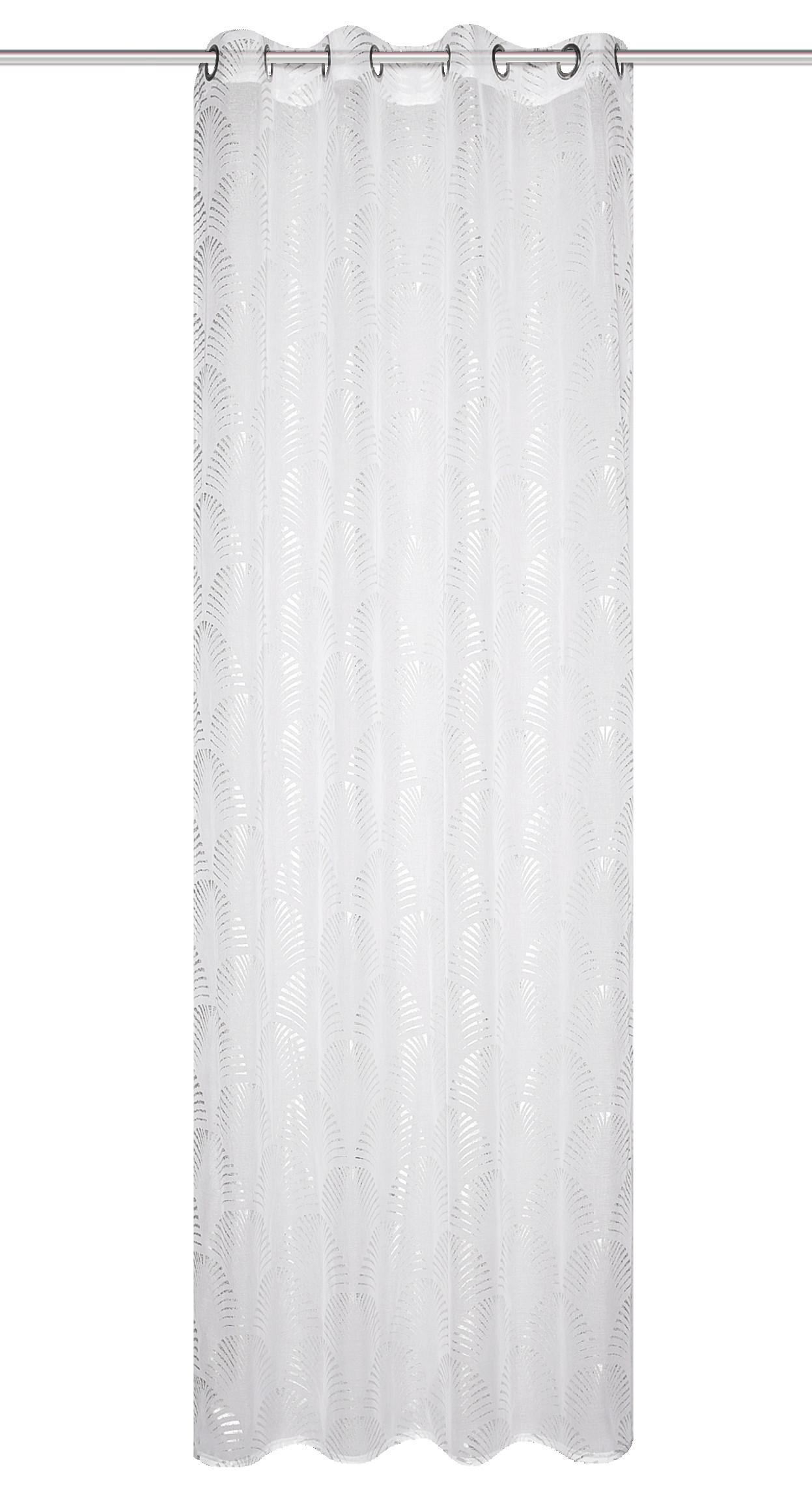 Ösenvorhang Sunrise Silber - Silberfarben, Basics, Textil (140/245cm) - Schmidt W. Gmbh