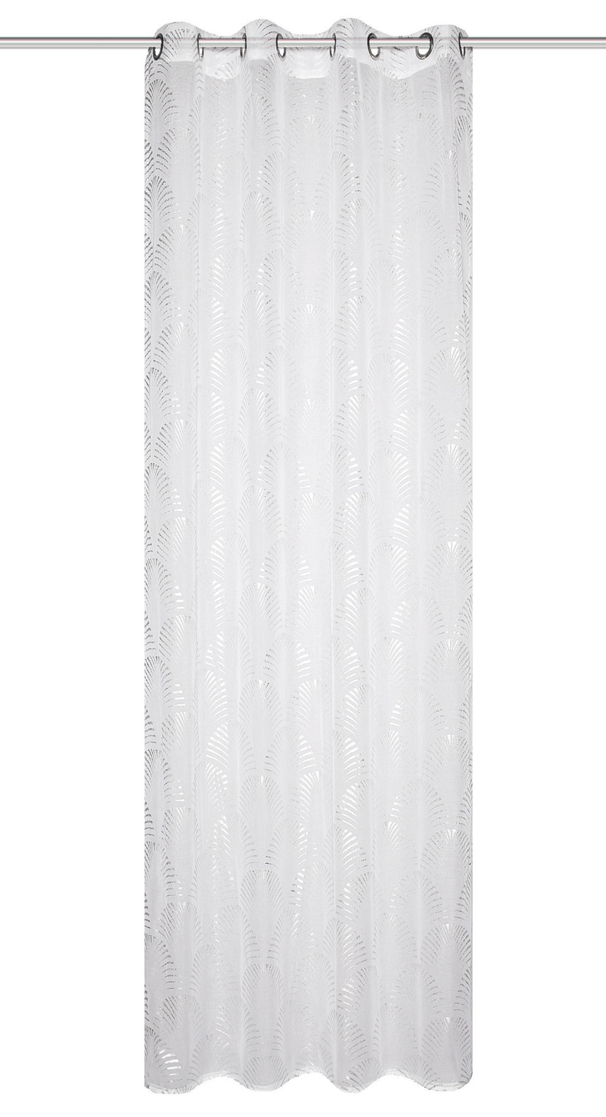 Ösenvorhang Sunrise Silber - Silberfarben, Basics, Textil (140/245cm) - Schmidt W. Gmbh