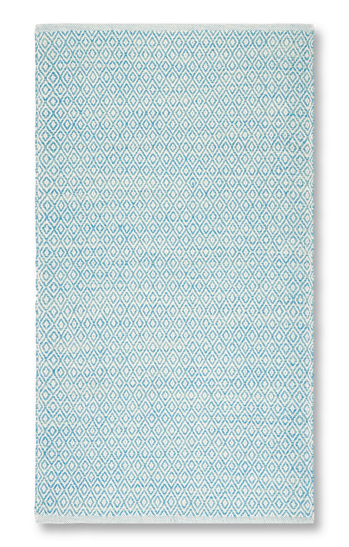 RUČNE TKANÝ KOBEREC Carola 1, 60/120cm, modrá - modrá, Basics, textil (60/120cm) - Modern Living