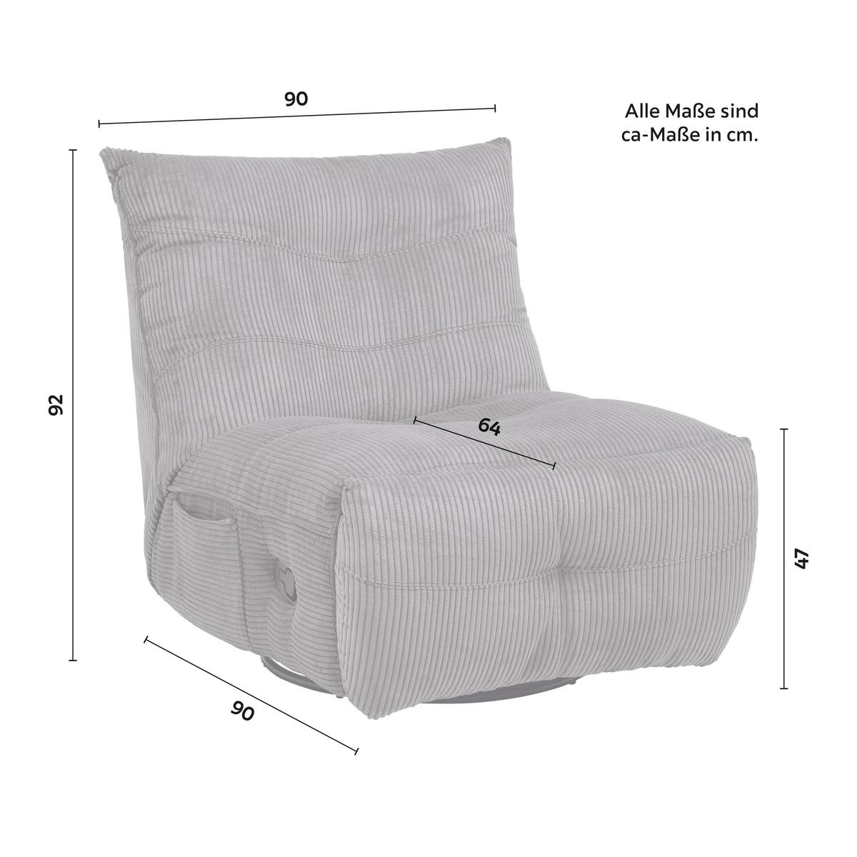 Relaxační křeslo ALURA, tmavě šedá barva - černá/tmavě šedá, Moderní, kov/dřevo (90/92/90cm) - Bessagi Home