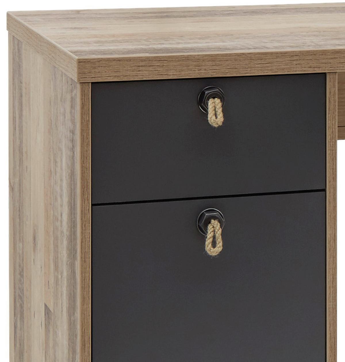 Psací stůl MERLIN - barvy smrku/přírodní barvy, Basics, kompozitní dřevo/plast (130/70/75cm)