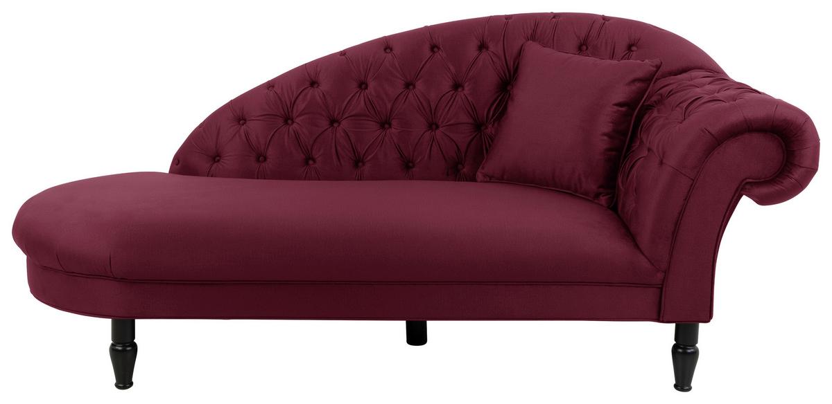 Récamiere Cupido, Rot B: 103 Cm - Rot/Schwarz, Design, Textil (103/91/216cm) - MID.YOU