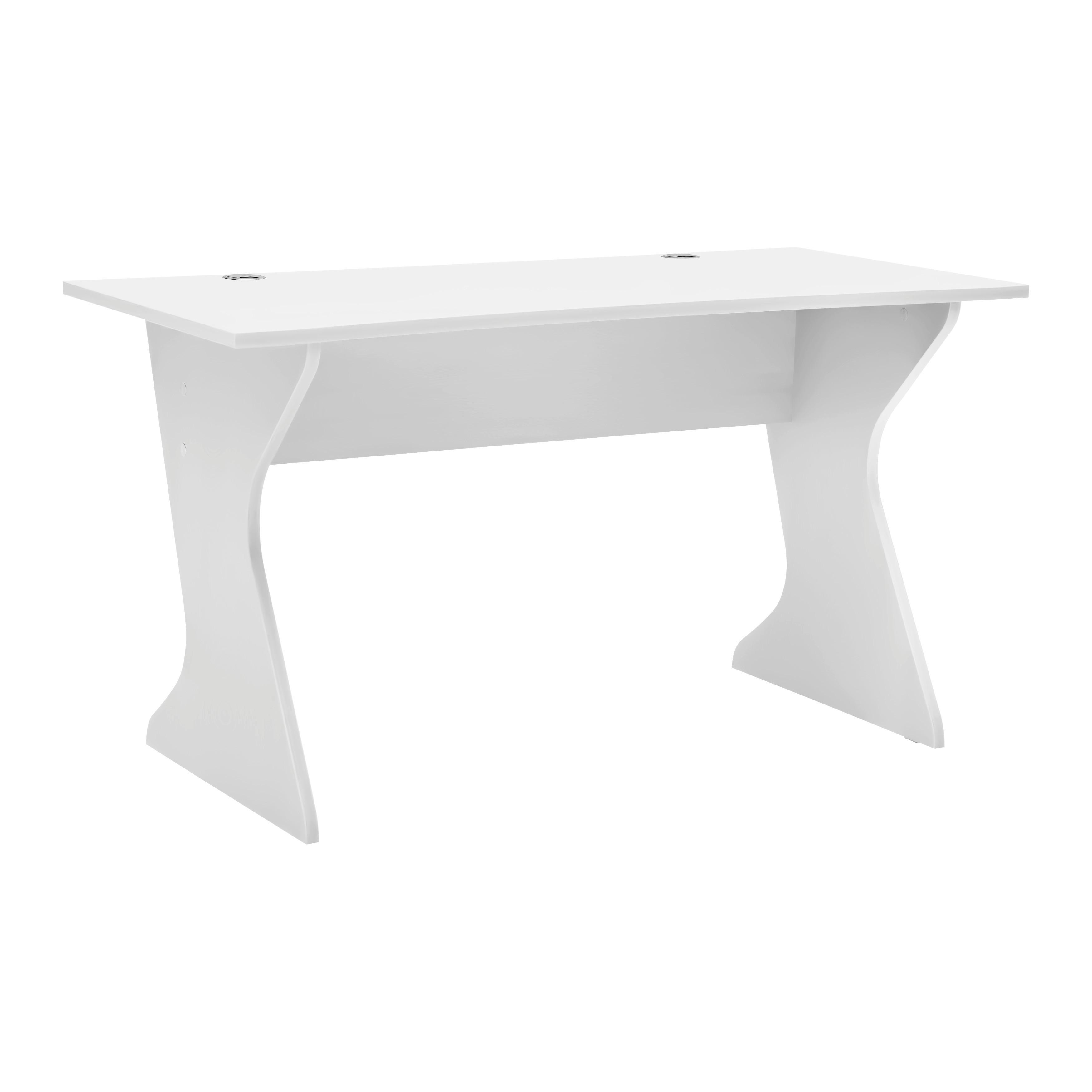 Písací stôl UTAPAU - biela, Modern, kompozitné drevo (140/76,2/65cm) - Mömax
