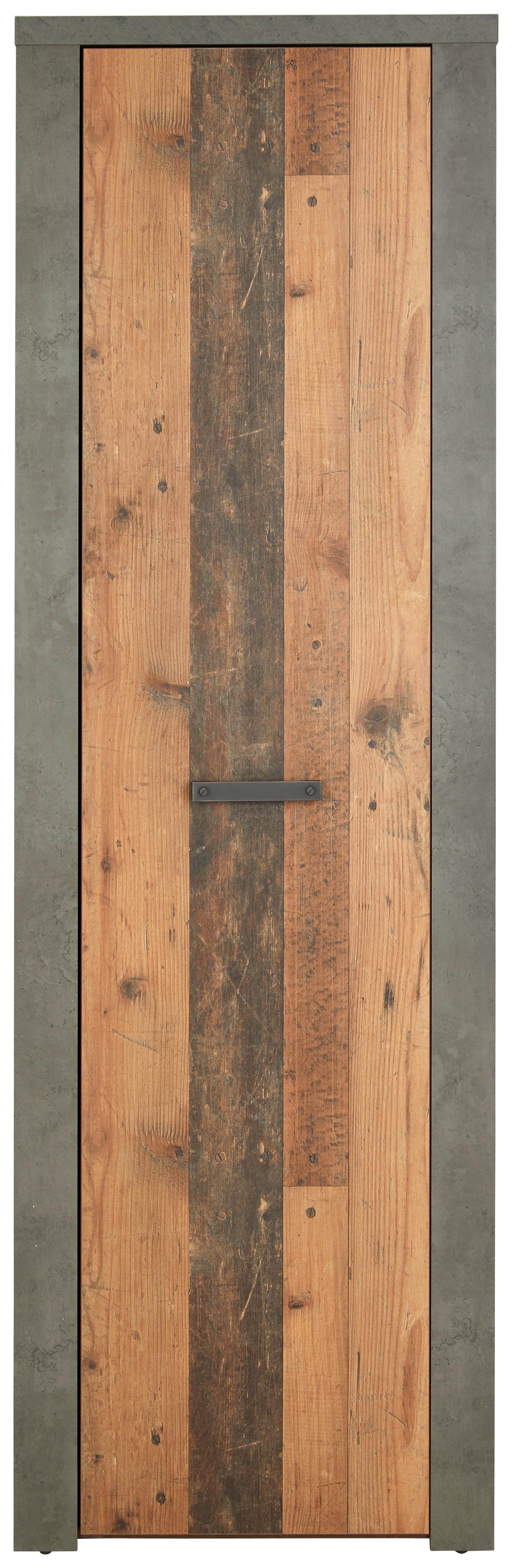 Šatní Skrříň Magara - černá, Moderní, kov/kompozitní dřevo (62/198/34cm)