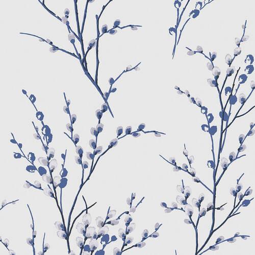 Vliestapete 113360 - Blau/Weiß, Basics, Papier/Kunststoff (52/1000cm)
