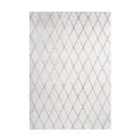 Hochflor Teppich Weiß/Rosa Vivica 160x230 cm - Weiß, Design, Textil (160/230cm) - Kayoom