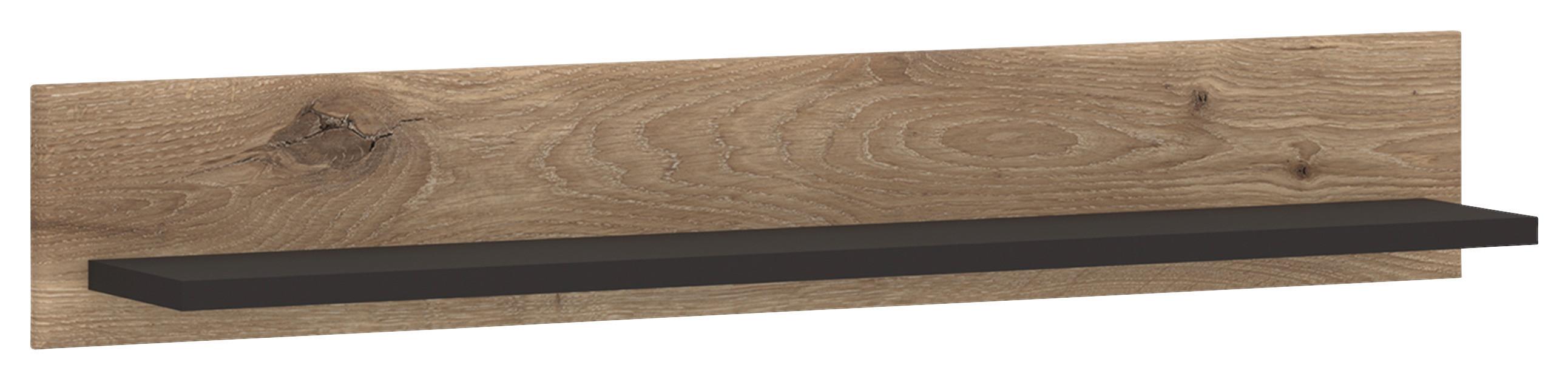 Wandboard Grano Eichefarben B: 117,6 cm - Eichefarben/Dunkelgrau, Trend, Holzwerkstoff (117,6/19,6/21,9cm)