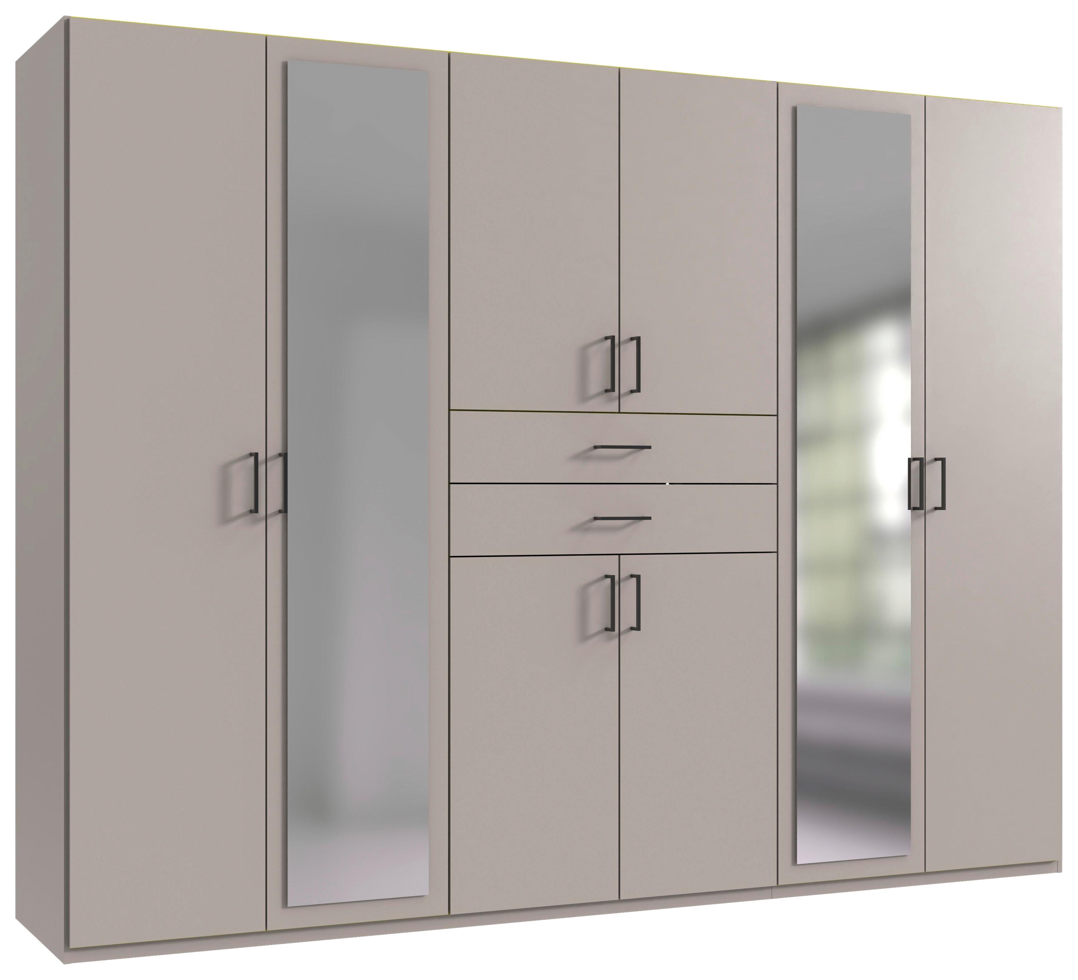 ŠATNÍ SKŘÍŇ S OTOČNÝMI DVEŘMI DILLINGEN - černá/kašmírová, Konvenční, kompozitní dřevo/plast (270/208/58cm) - Mömax