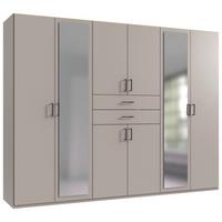 ŠATNÍ SKŘÍŇ S OTOČNÝMI DVEŘMI DILLINGEN - černá/kašmírová, Konvenční, kompozitní dřevo/plast (270/208/58cm) - Mömax